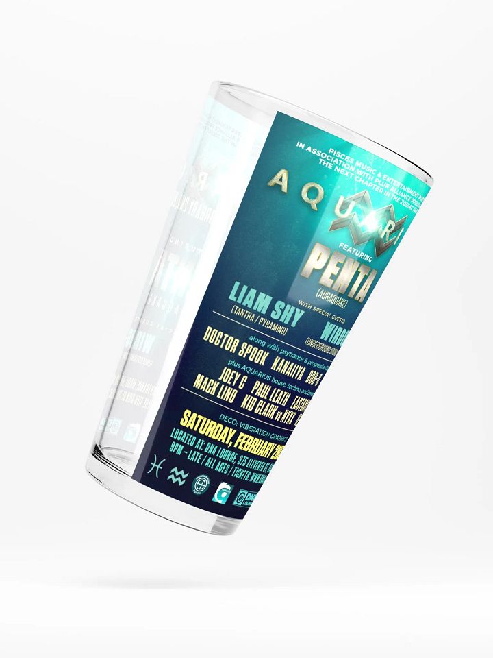 Aquarius 2019 Shaker Pint Glass product image (2)
