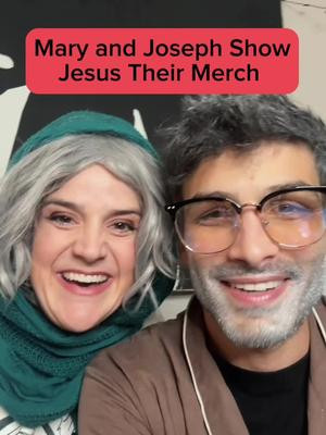 Mary and Joseph got merch! Snag a sweatshirt or a mug for that special someone who needs to be reminded to CALL THEIR MUTHA! Link in bio! Thanks for shopping small, Mary and Joseph are grateful. It gives Joseph something to do—he was driving Mary crazy! #maryandjoseph #shopsmallsaturday #blackfridaysale #funnyvids #mickyshiloah #trujeanbutler #newyorkersbelike #callyamutha #callyourmother #callyourmom #funnyvideos #funnycouples 