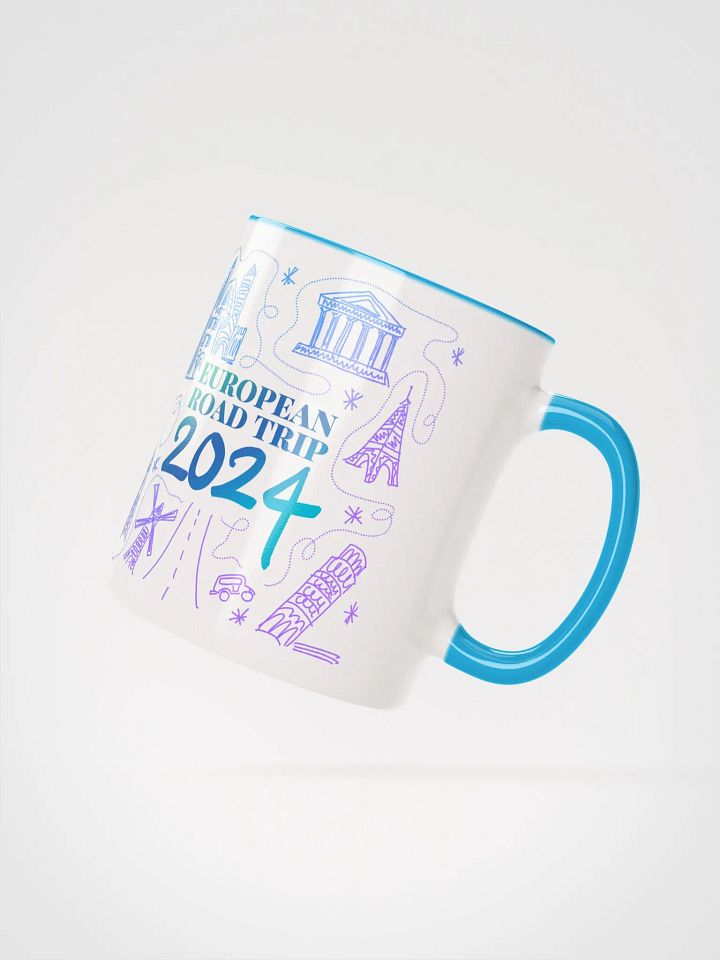 European Road Trip Souvenir Mug (Cool Colors) (11oz) product image (2)