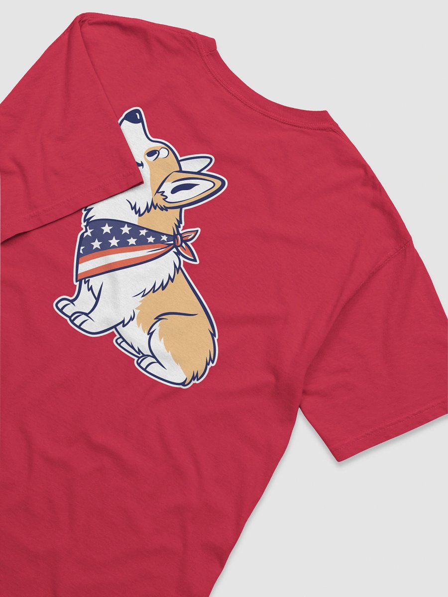 Cute Corgi Graphic T-Shirt (Back), 4th of July, Patriotic Unisex Garment-Dyed Tee product image (10)
