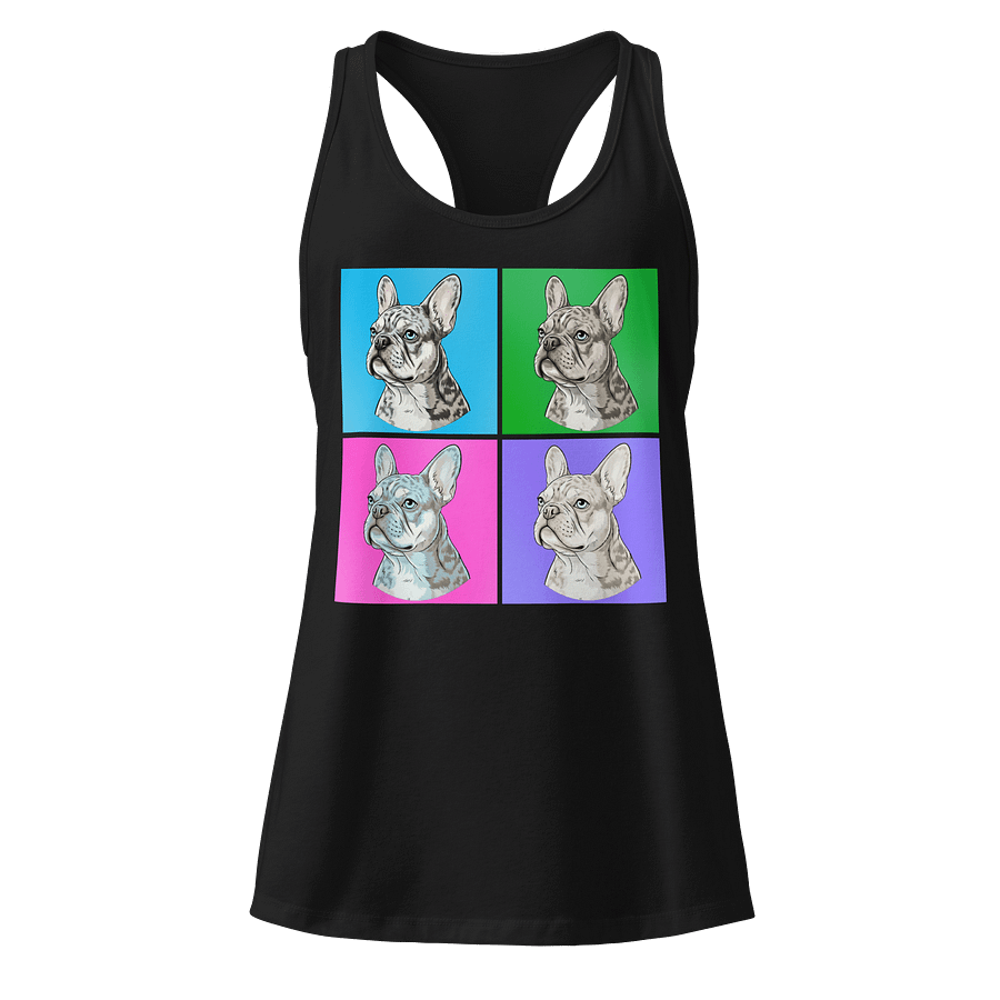 French Bulldog Pop Art Women's Racerback Tank product image (1)