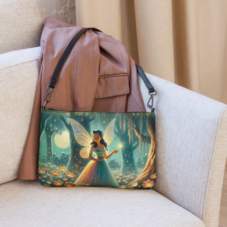 Teal Forest Fairy All-Over Print Crossbody Bag product image (6)
