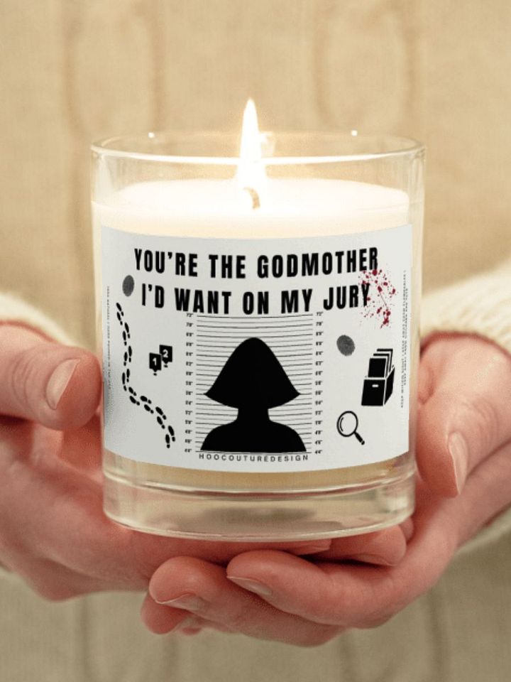 Funny gift for a godmother - On my jury - Soy wax vegan candle product image (1)