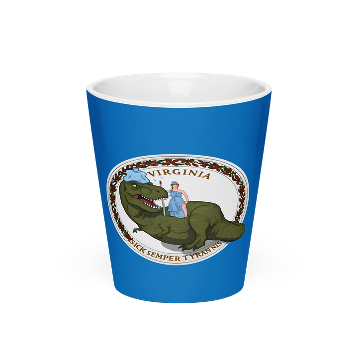 Virginia Flag - Sick Tyrannosaurus Rex Edition Latte Mug product image (1)