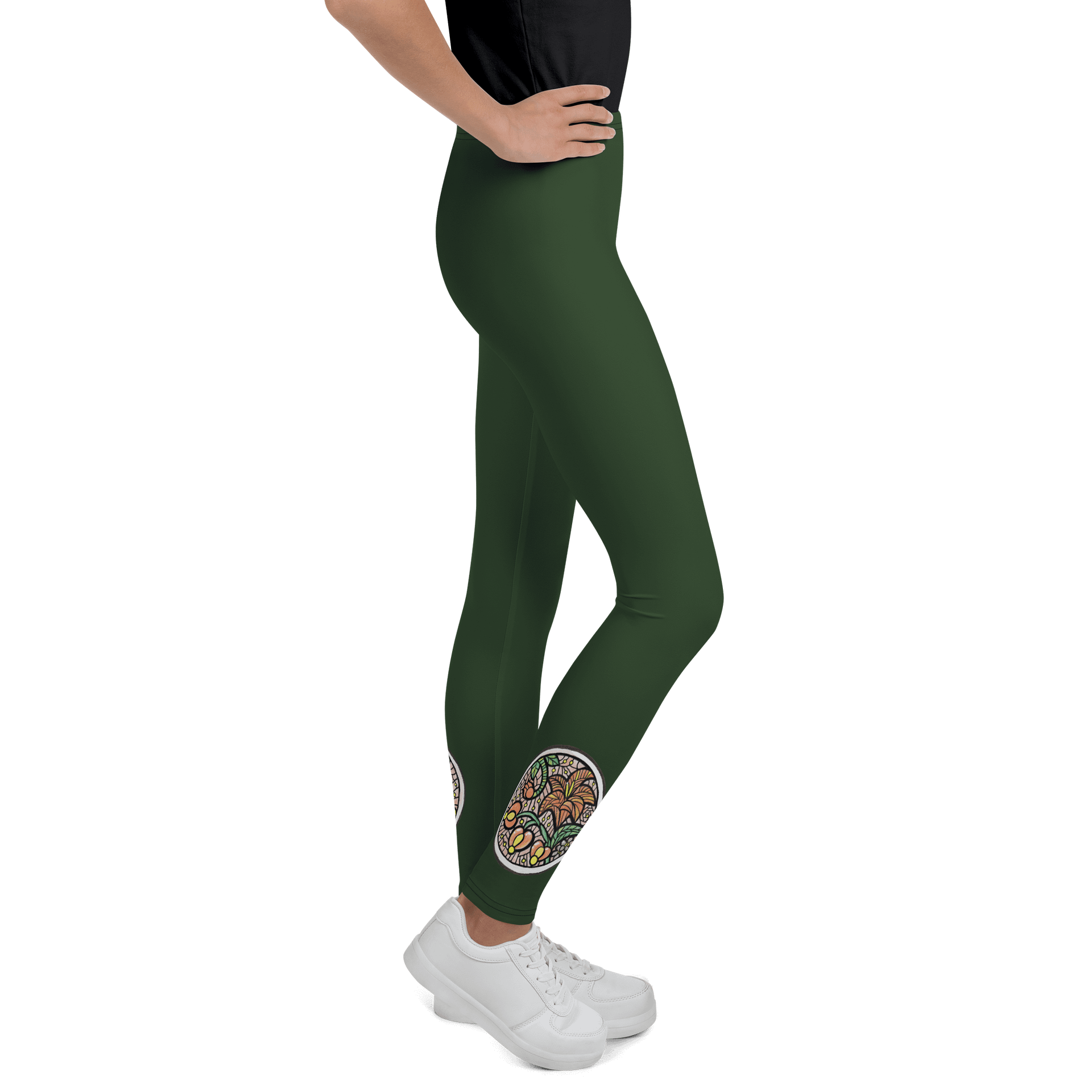 Fairycore Floral Motif Youth Leggings product image (5)