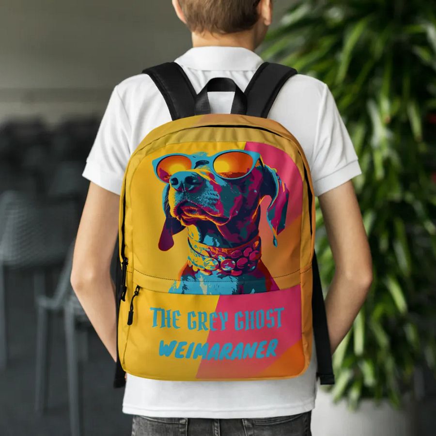 The Grey Ghost Weimaraner All-Over Print Backpack product image (3)