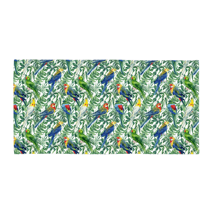 TROPICAL PARROT BODY TOWEL – 30"x60", COTTON TERRY BACK product image (1)