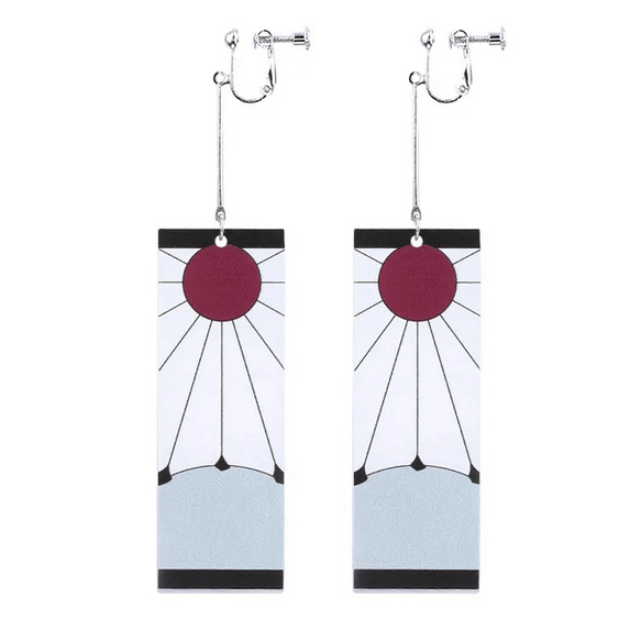 Anime Cosplay Acrylic Demon Slayer Tanjiro Earrings product image (2)