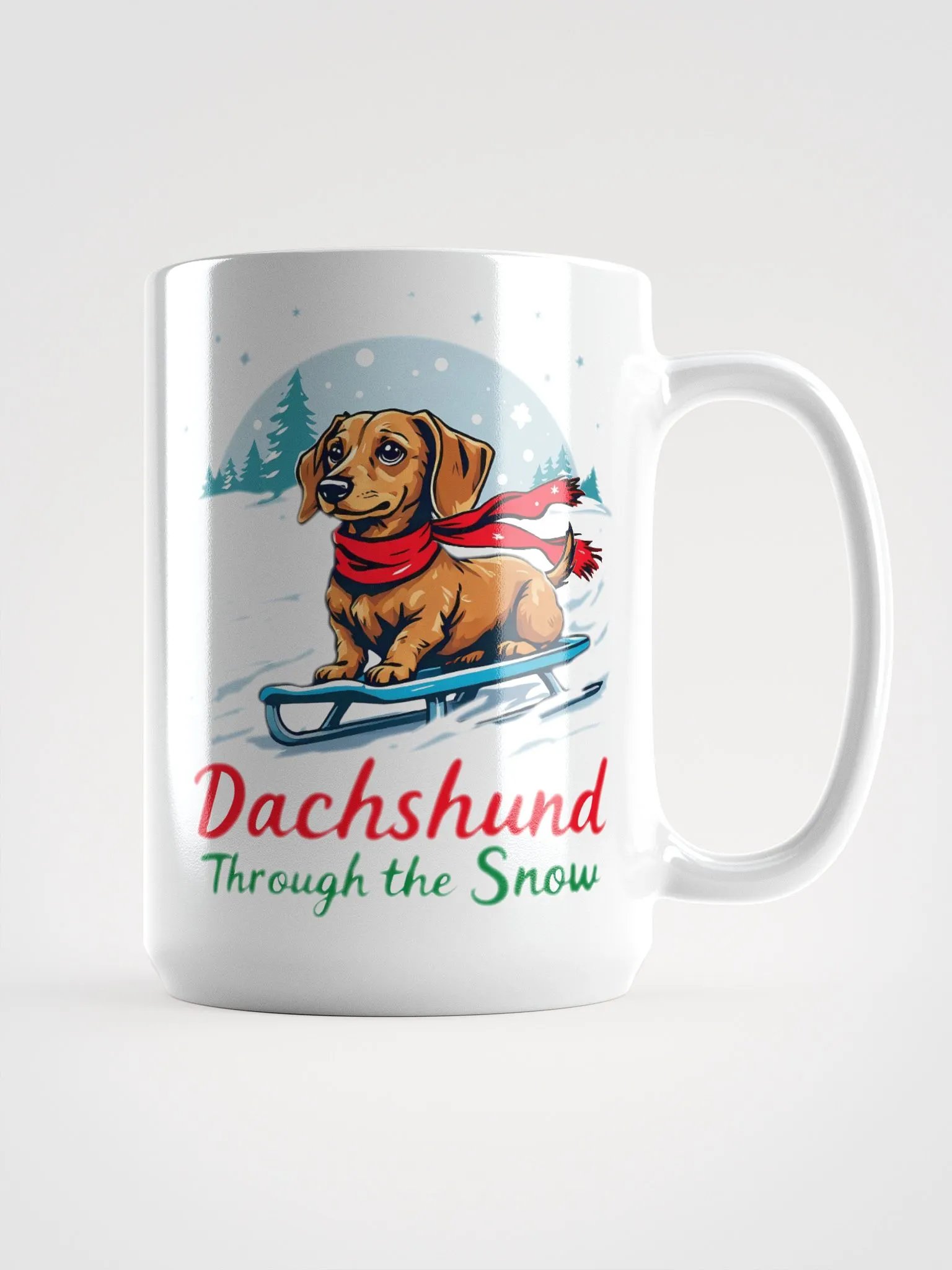 Dachshund Through the Snow Dog Christmas Mug product image (5)