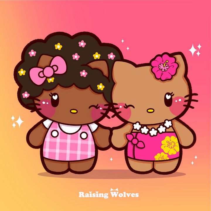 Afro + Aloha Kitty Print product image (1)