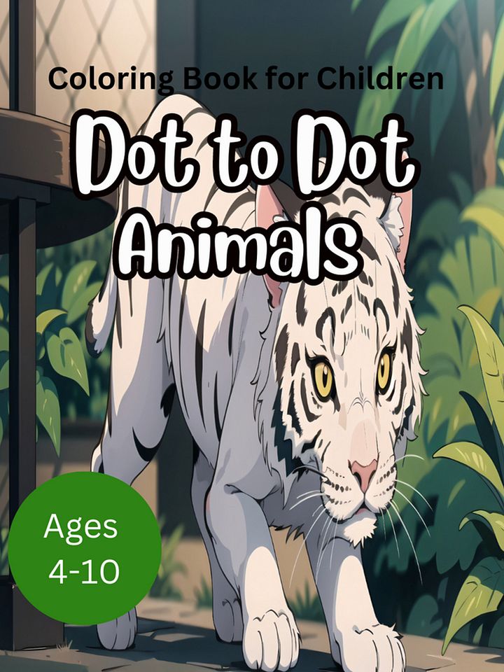 Dot to Dot Jungle Animals Coloring Book product image (1)