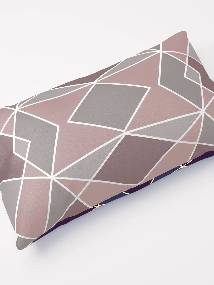 Unique Faux Stained Glass Geometric Two-Sided Pillow product image (5)