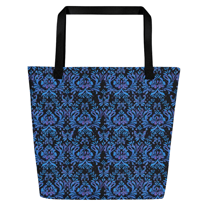 Big printed tote bag with Blue morocan design product image (1)