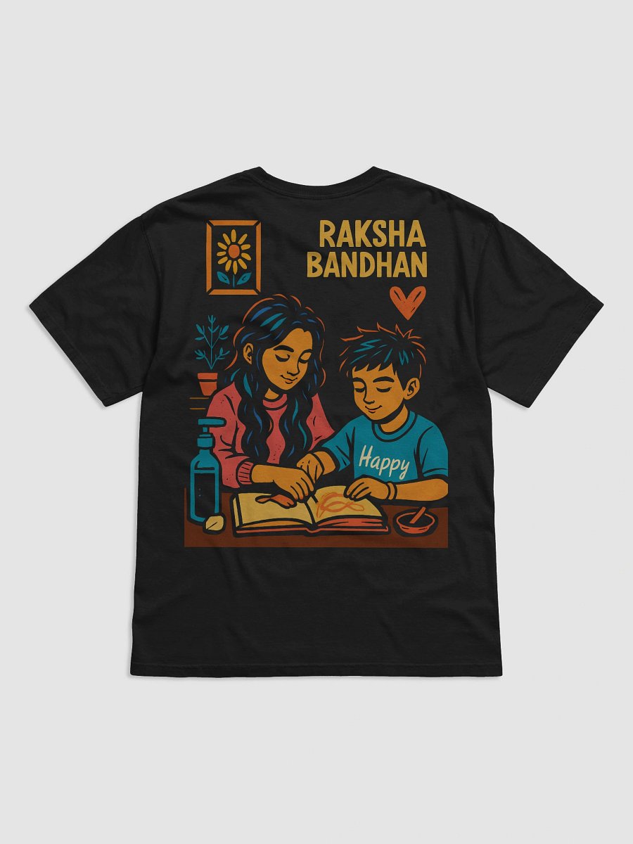 Raksha Bandhan Sister-Brother Collaboration: Vibrant Cultural Art T-Shirt product image (5)