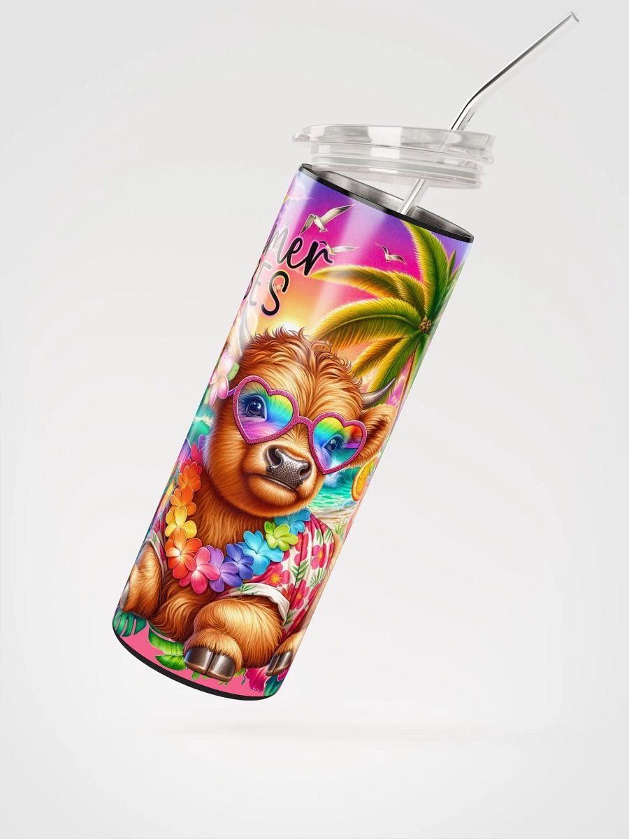 Tropical Highland Cow Summer Vibes Tumbler product image (5)