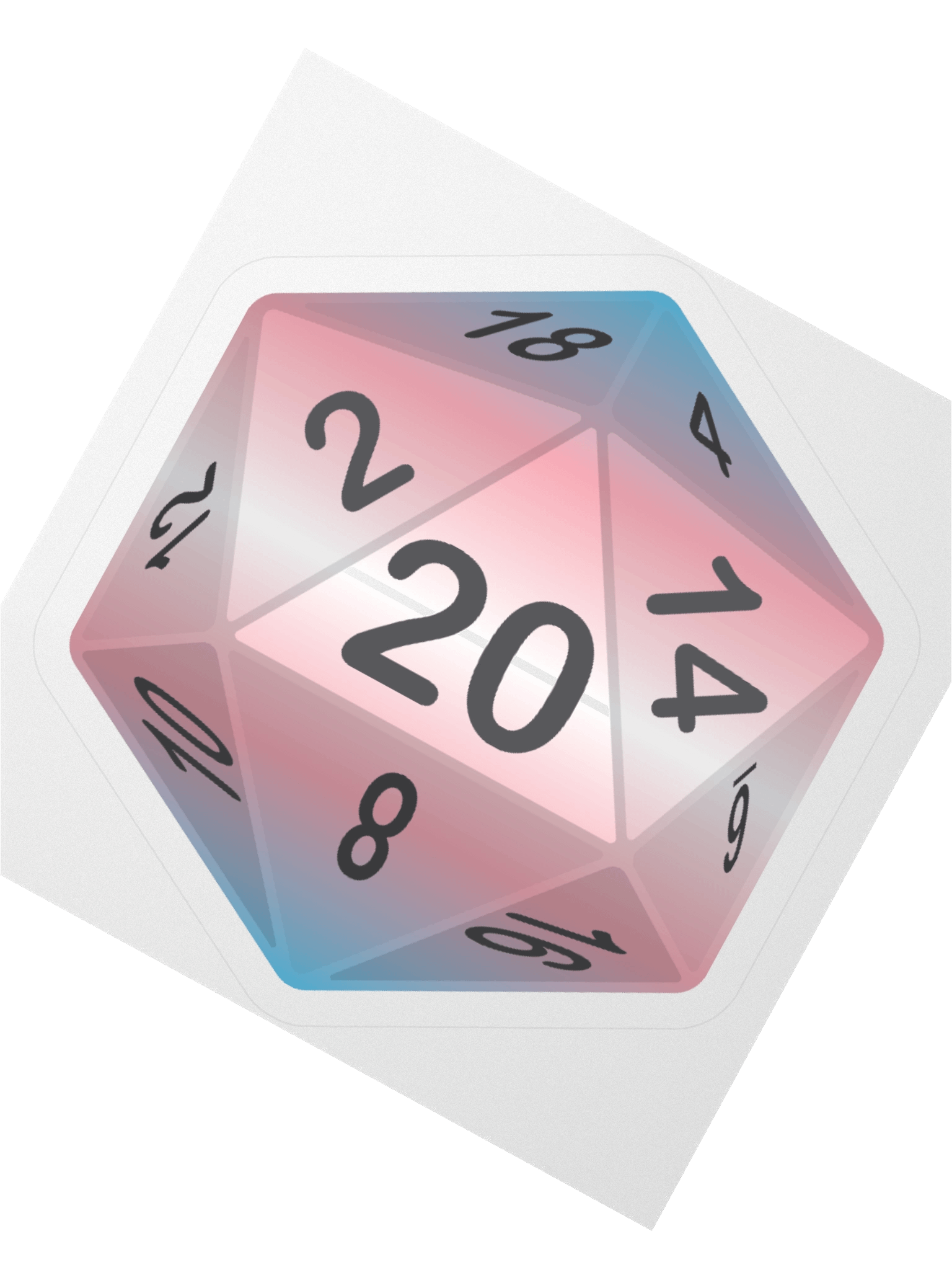 Trans Pride D20 Sticker product image (5)