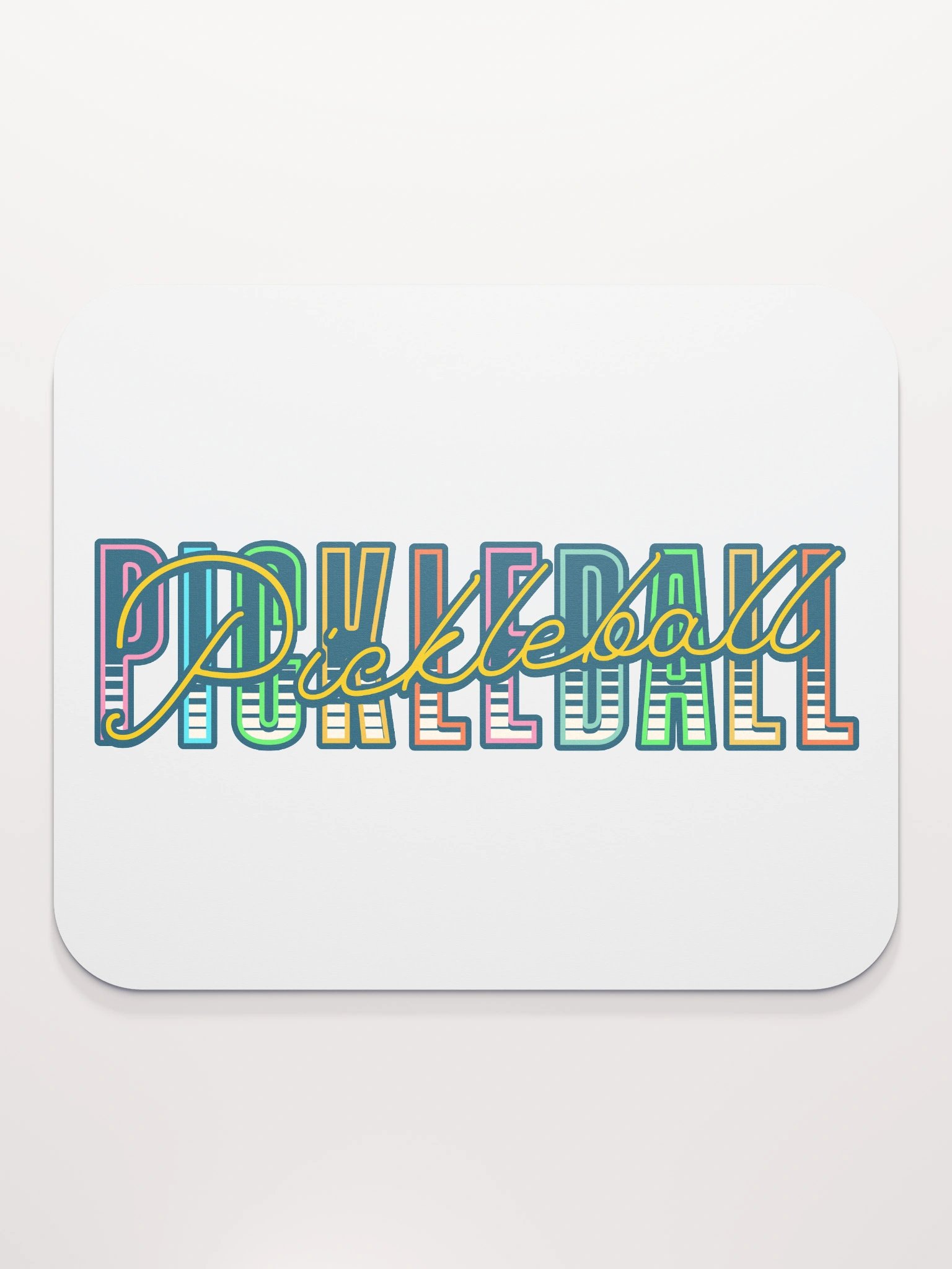 Pickleball Pickleball Vibrant Typography Mouse Pad product image (2)