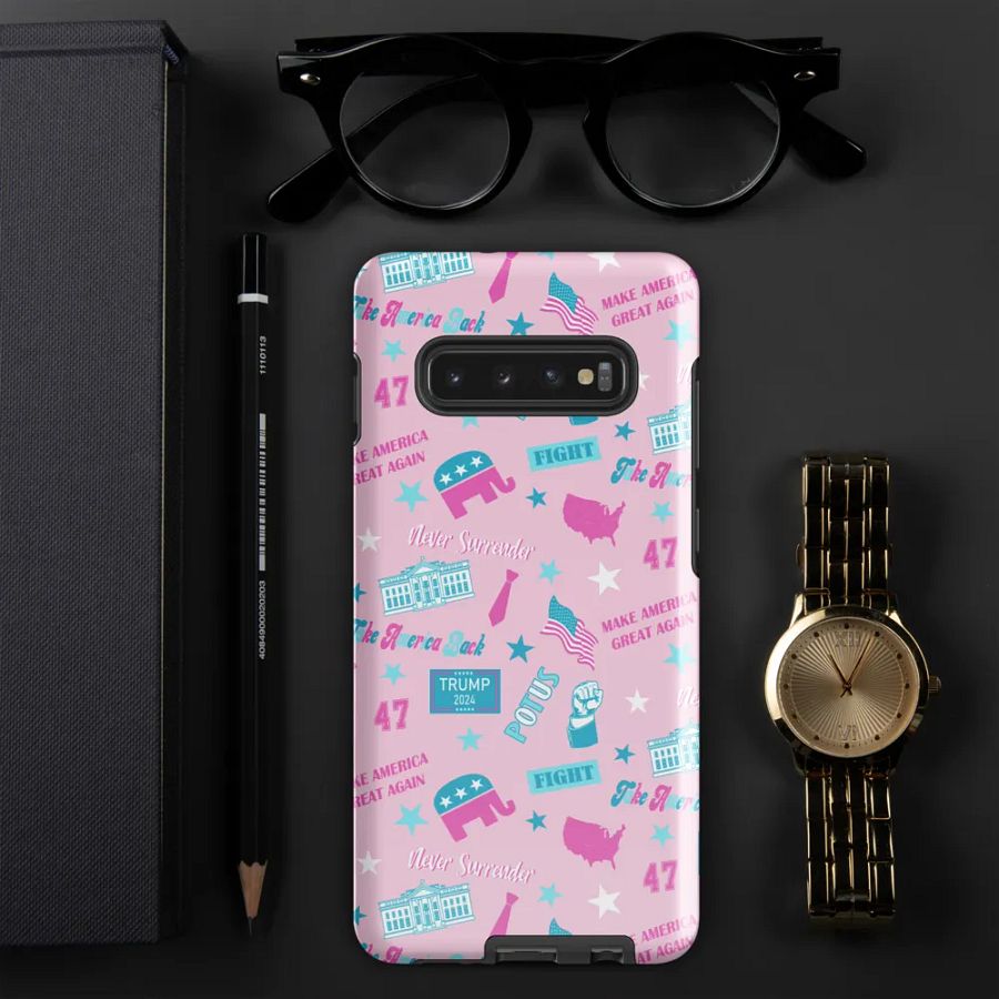 Trump 2024 Election-Themed Patriot Make America Great Again Pink Pattern Phone Case for Samsung product image (51)