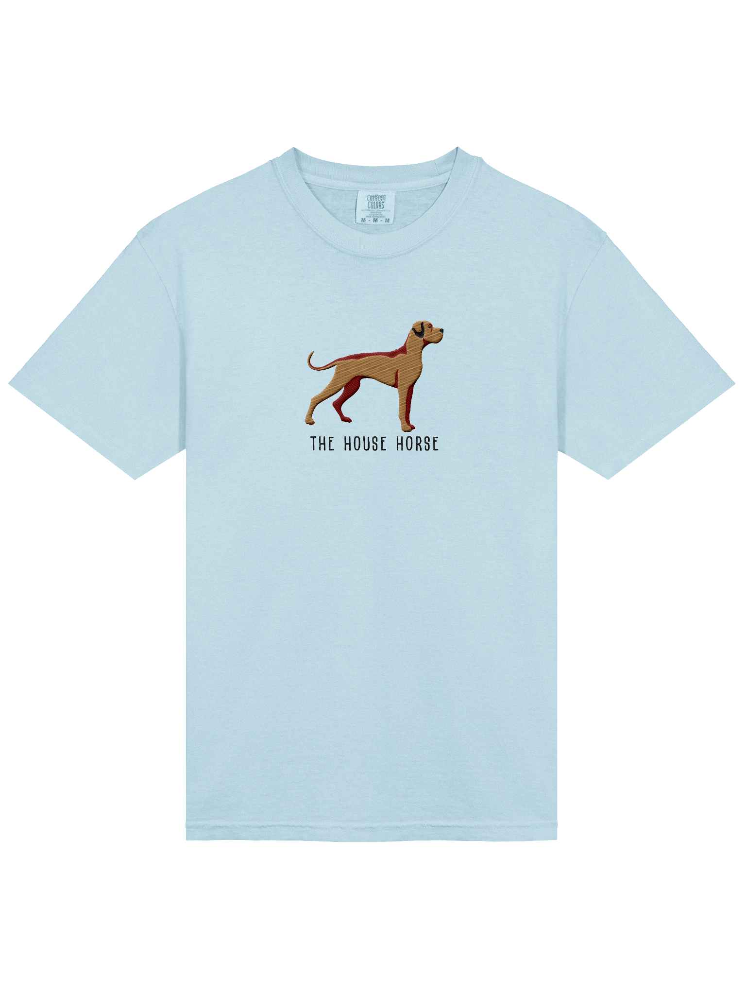 The House Horse T-Shirt(Embroidered) of a Great Dane(Tan) product image (53)