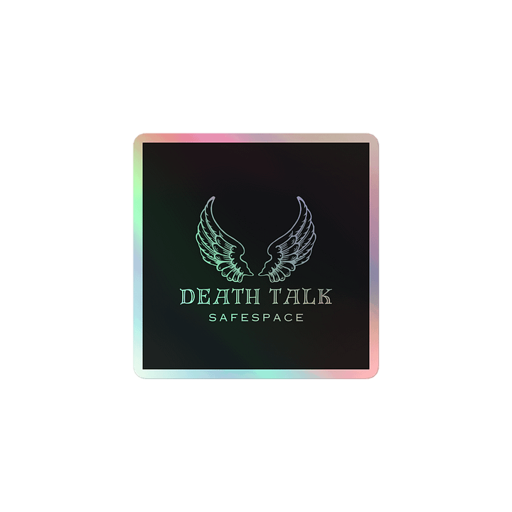 Holographic Sticker Set: Death Talk Safespace (Angel Wings) product image (1)