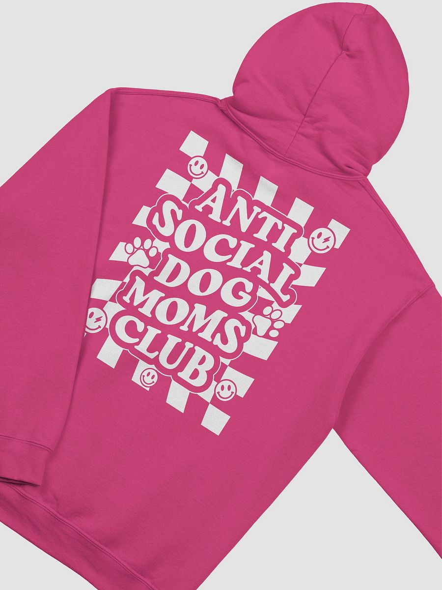 Anti Social Dog Moms Club Retro Checkerboard Hooded Sweatshirt | Funny Introvert Checkered Hoodie for Dog Moms product image (8)