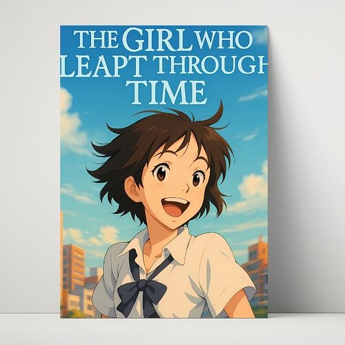 A burst of summer energy and pure adventure — The Girl Who Leapt Through Time shines in this vibrant metal print, capturing t...