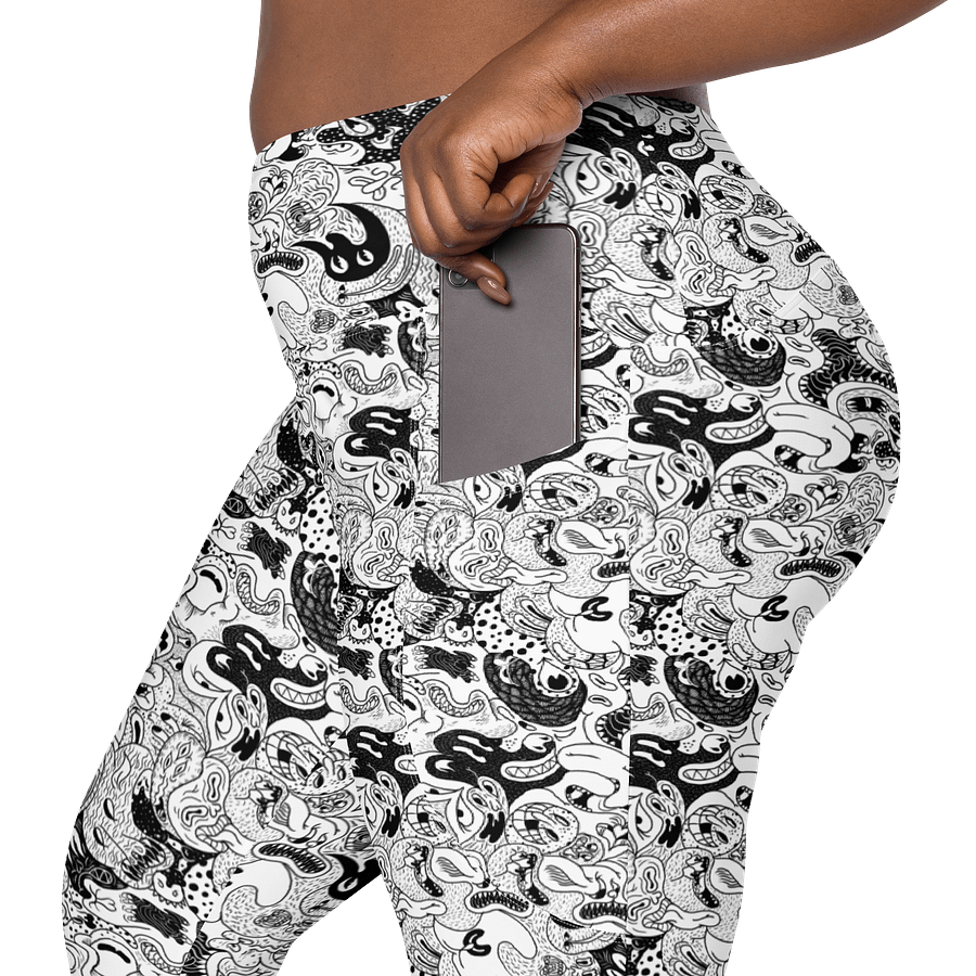 Monster repeat pattern leggings product image (8)