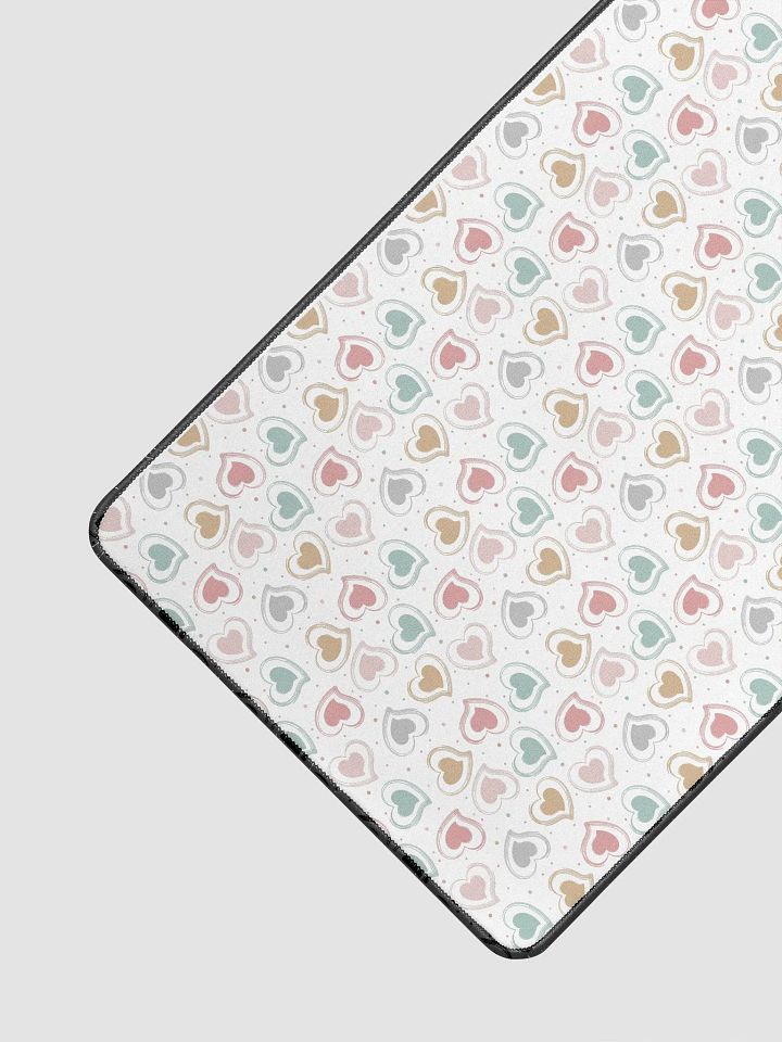 Colorful Pastel Hearts Desk Mat by Treasure Pie product image (1)