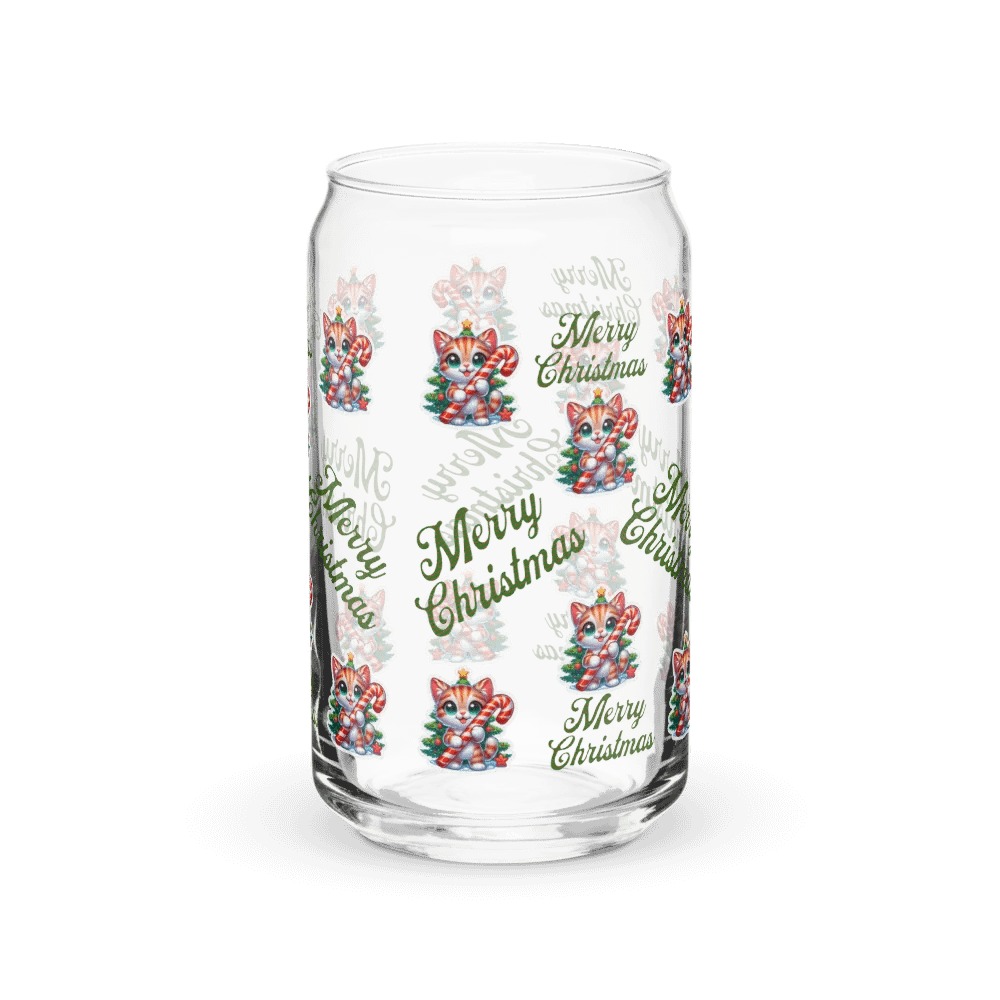 Cute Kittens With Candy Canes Christmas & Holidays Themed Glass product image (9)