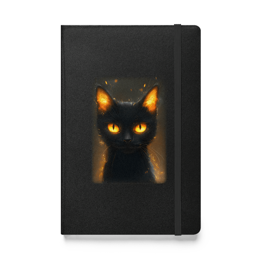 Cat with fire eyes. Hardcover Bound Notebook | JournalBook® product image (1)