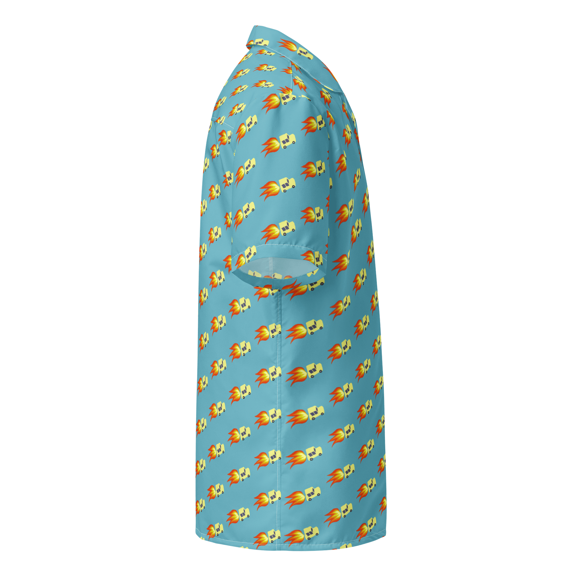 Blue Rocket Powered Hawaiian Shirt product image (4)