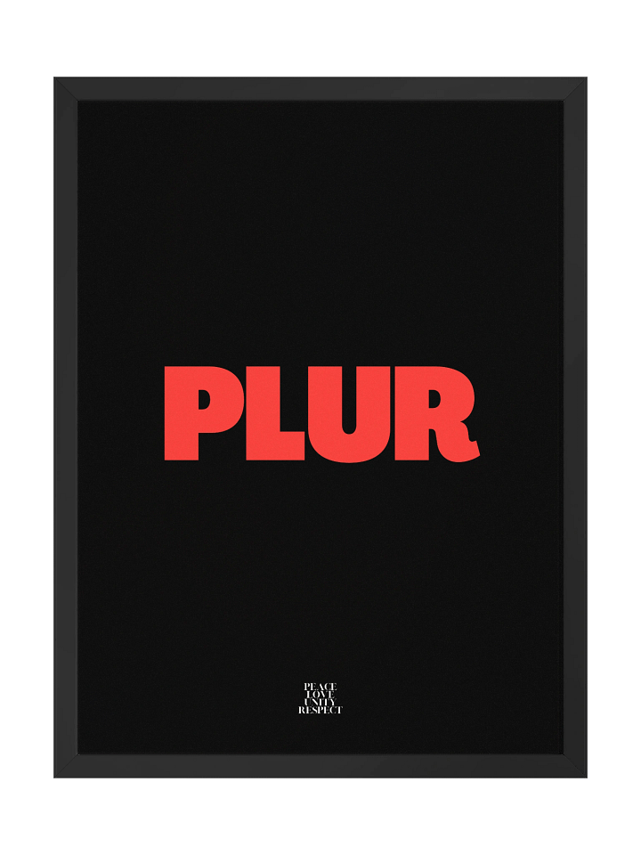 Peace. Love. Unity. Respect Red Framed Print product image (1)