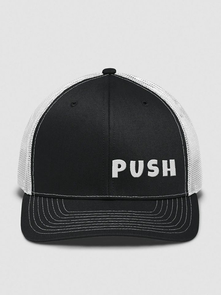 PUSH Hat Black and White Right product image (1)