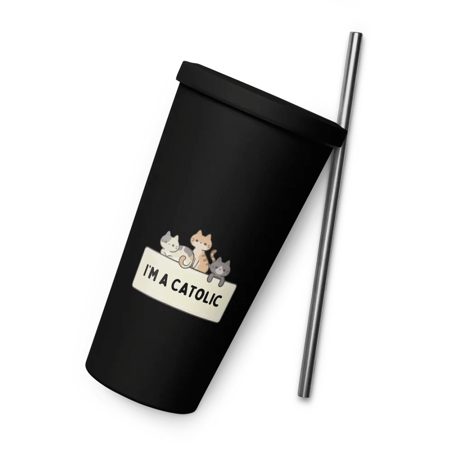 Catolic Insulated Tumbler with Straw product image (6)