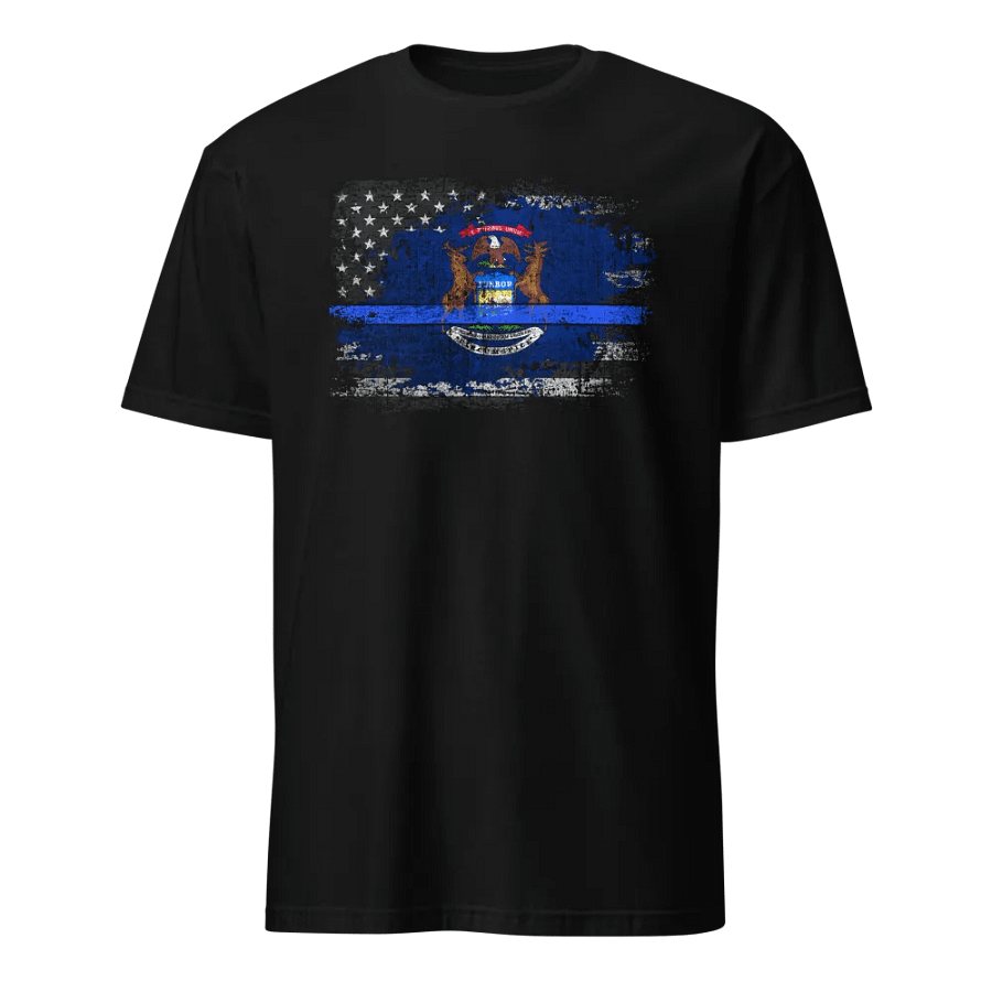 Michigan Thin Blue Line Flag product image (1)