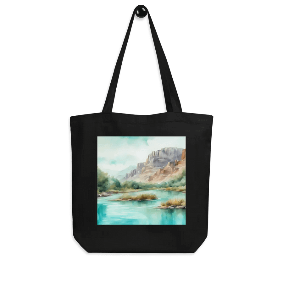 Mediterranean Desert River, Organic Cotton Twill Tote Bag product image (2)