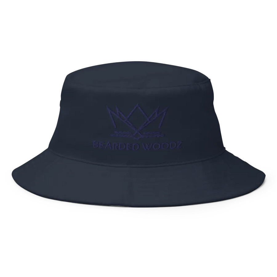 Bearded Woodz Navy Bucket Hat (Navy Embroidery) product image (1)