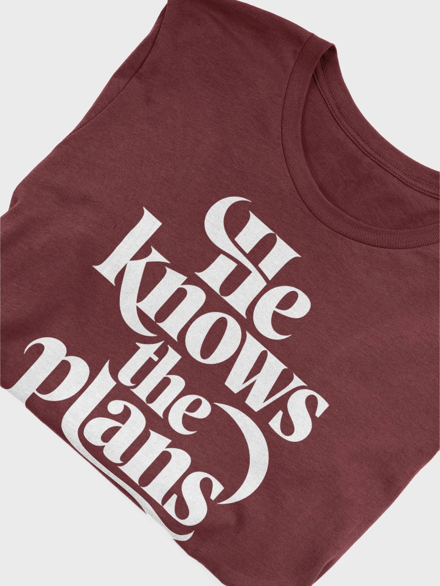 He Knows the Plans – Jeremiah 29:11 Bible Verse Bella+Canvas Supersoft T-Shirt product image (1)