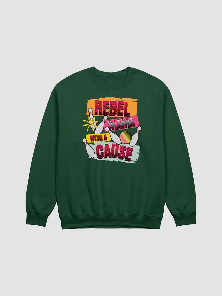 Rebel Mama With A Cause Bowling Crewneck Sweatshirt product image (3)
