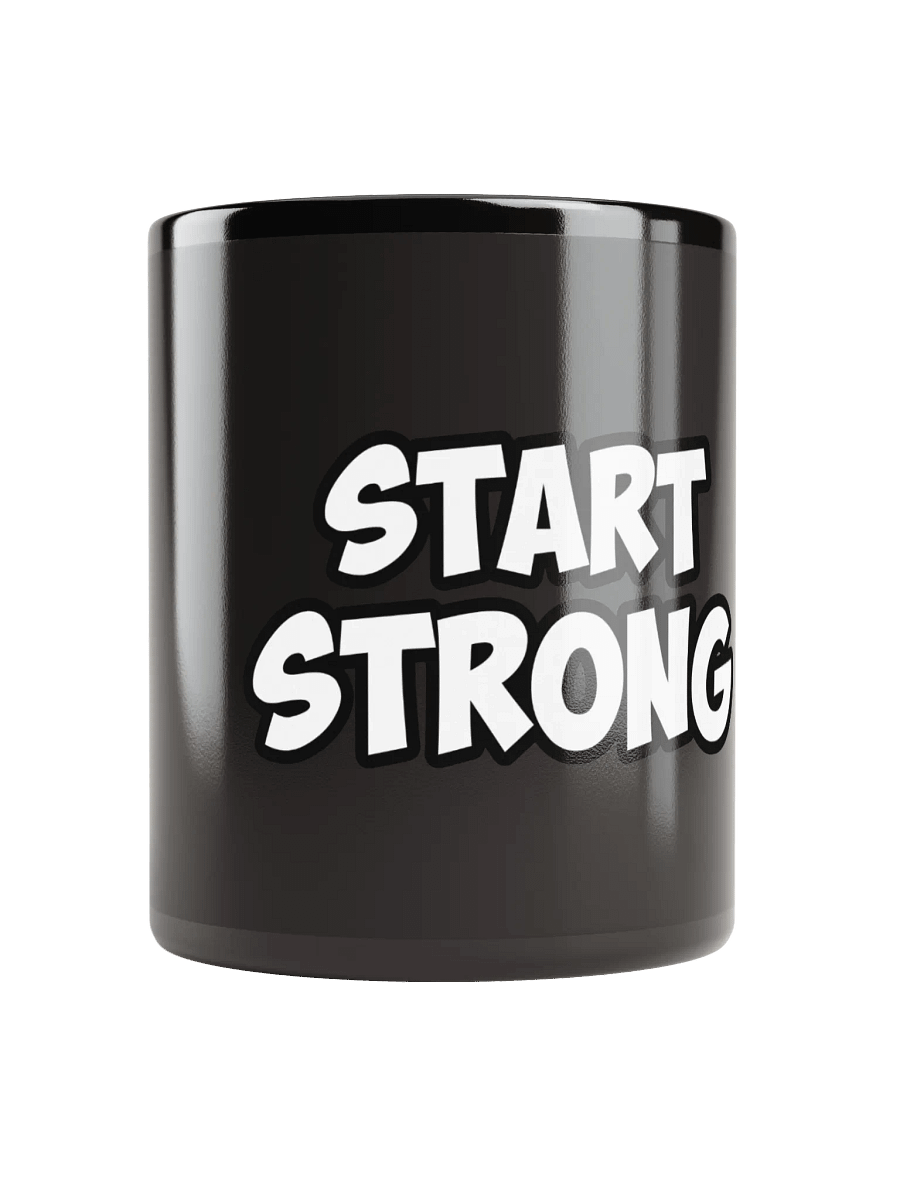 START STRONG Black Glossy Mug product image (5)