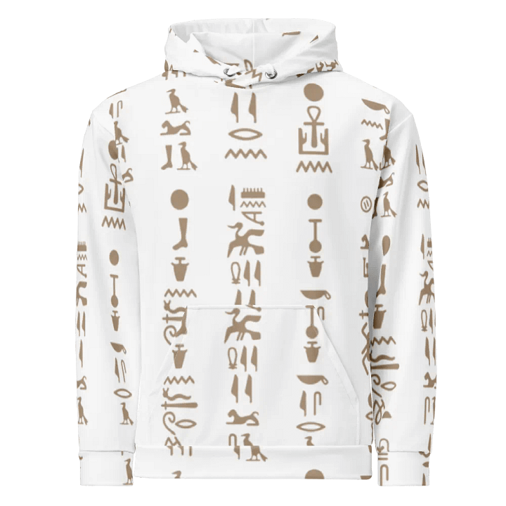Isis White Hieroglyphs Unisex Hoodie product image (1)