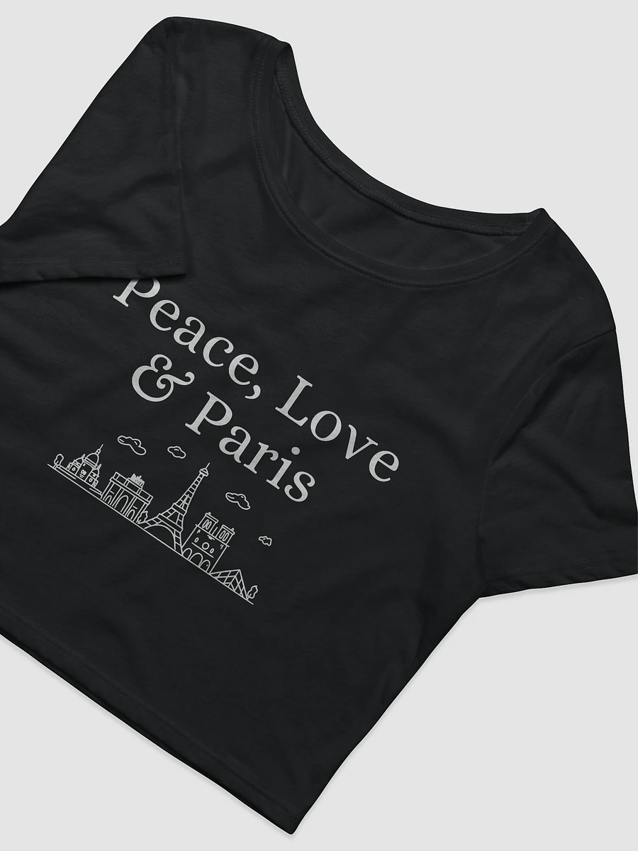 Peace, Love and Paris with Monuments Muse Crop Tee | White Ink Design product image (6)