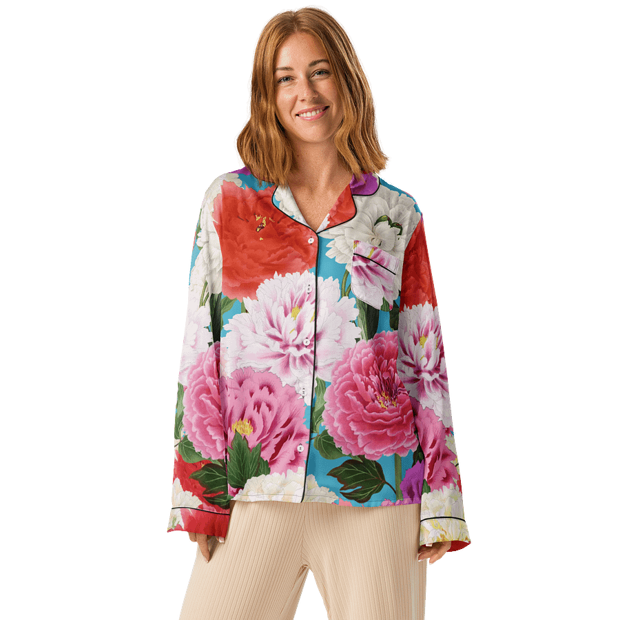 Women's Silky Peony Dreams Button-Down Pajama Top product image (1)