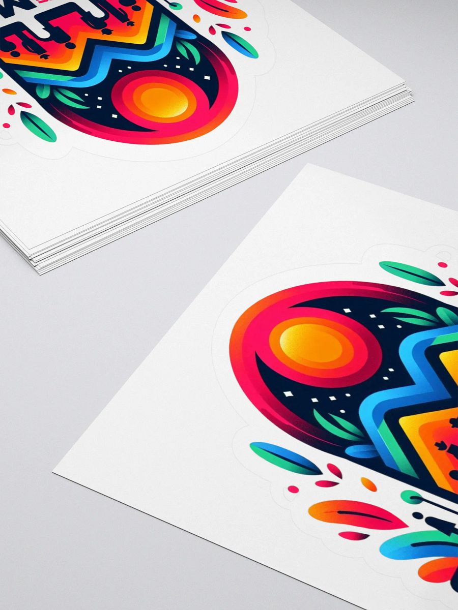 Vibrant Sunrise Kiss Cut Stickers product image (10)