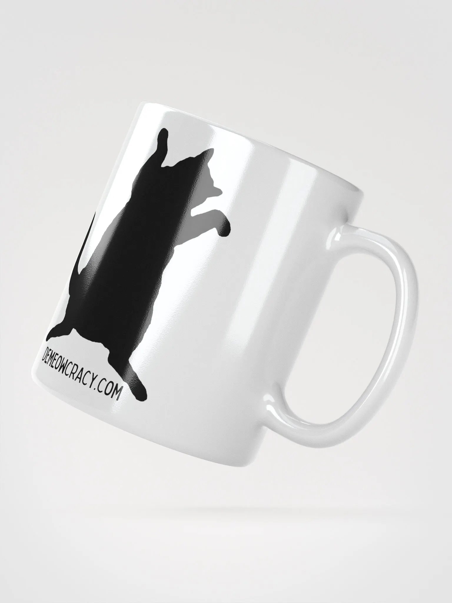 Demeowcracy Dancing Democrat Cat Vote Blue Mug product image (4)