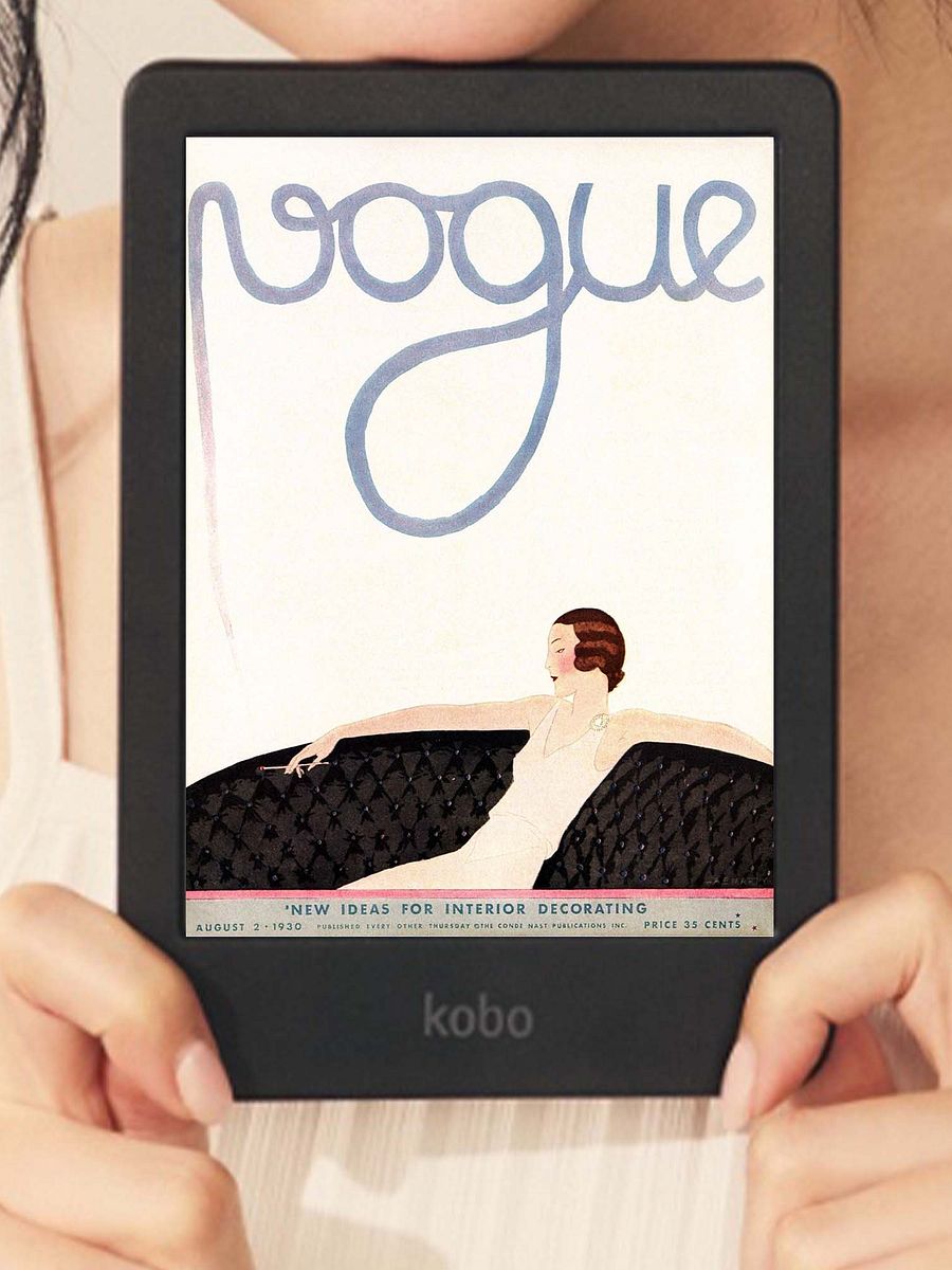 eReader Kobo Colour Screensaver Lock Screen for Kobo Libra Clara Vintage Vogue Art 1920s Flapper Bookish Booktok Book Lover Gift Background product image (1)