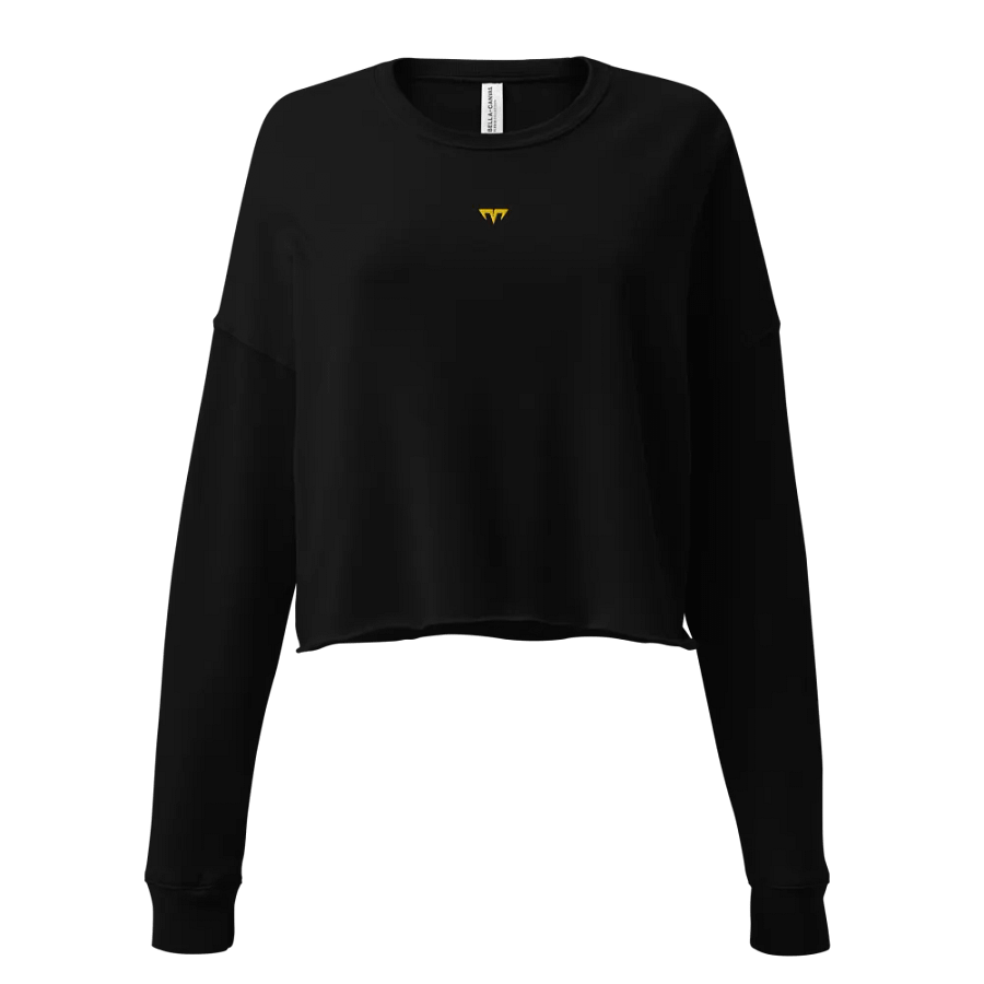 Women's Casualwear - Crop Top Long Sleeves - Embroidered Gold Logo product image (1)