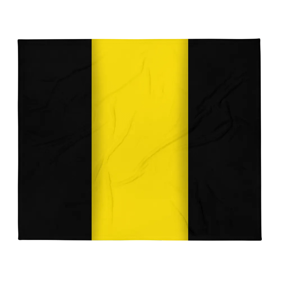 Black Yellow Black Flag Colored Throw Blanket product image (2)