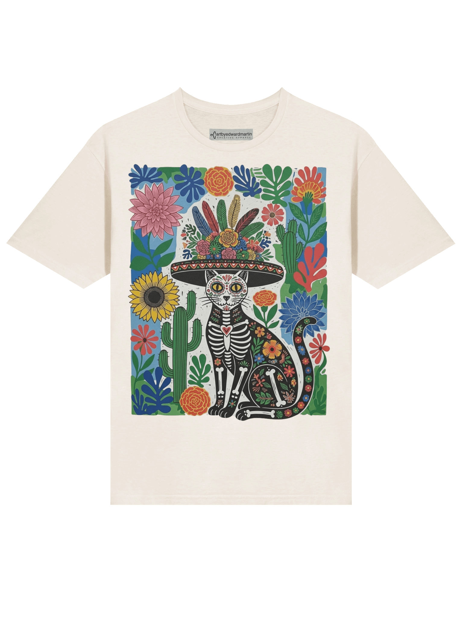 Cat Catrina Design T-Shirt product image (172)