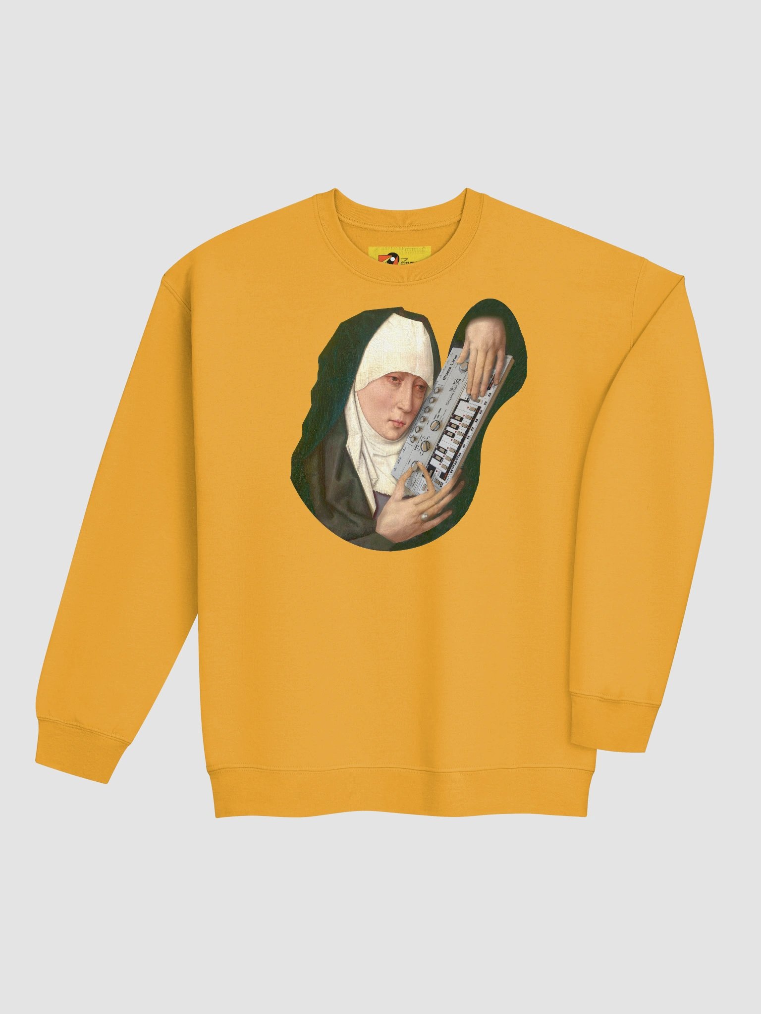 Mater Dolorosa meets Roland TB 303 by Frank Fonik, Techno EDM Classic Crewneck Sweatshirt product image (27)